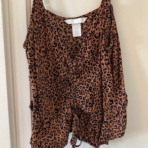 Cheetah Print Crop Tank Top